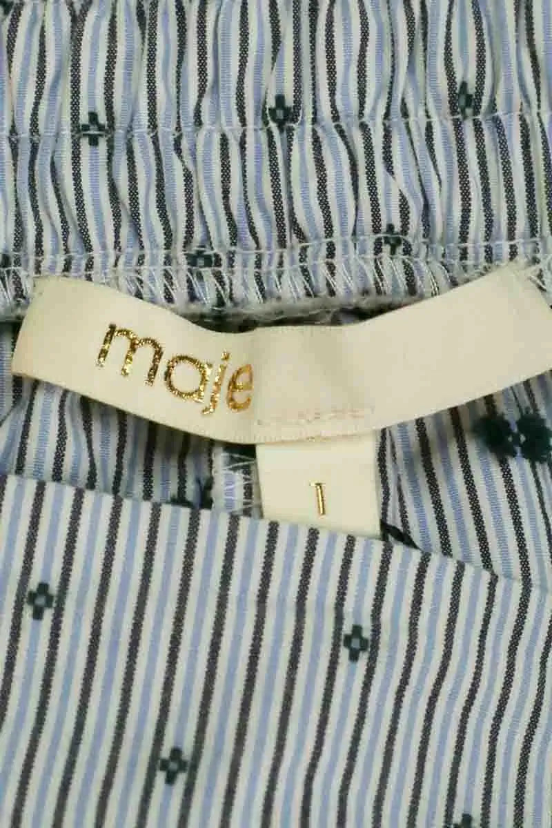 Jupe Maje Bleu en Coton