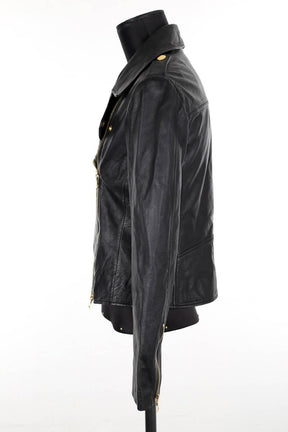 Veste en cuir Moschino  Noir
