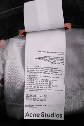 Jean droit Acne Studios Anthracite en Coton