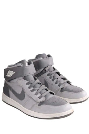 Baskets hautes Air Jordan Nike Argent en Cuir