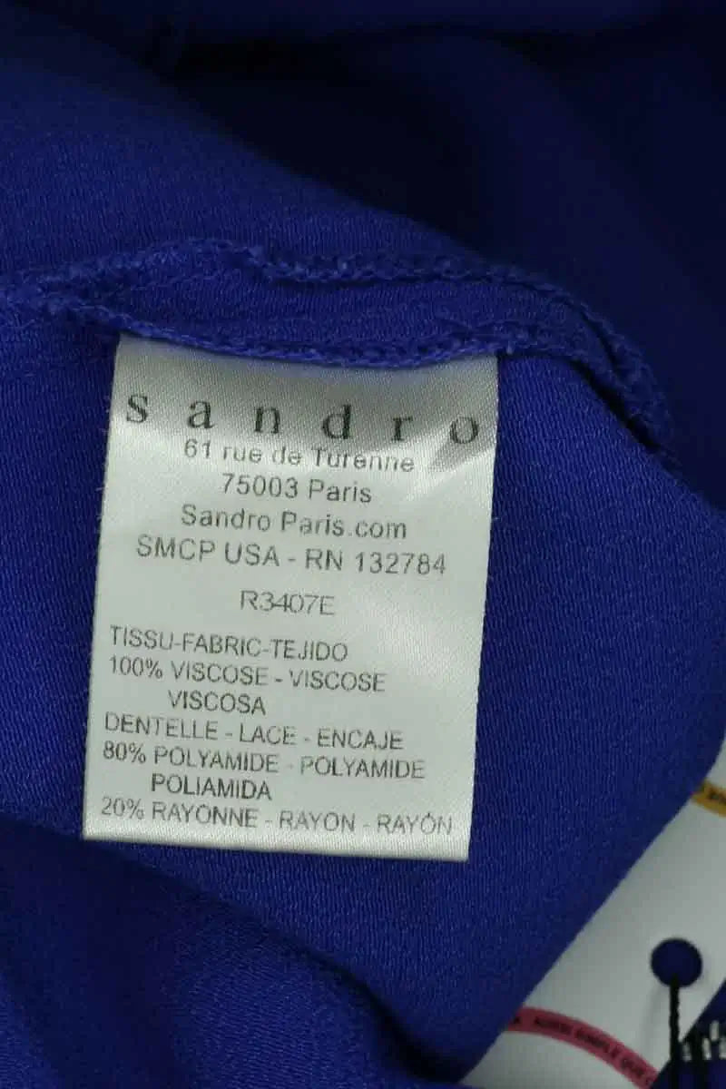 Robe Sandro Bleu en Synthétique