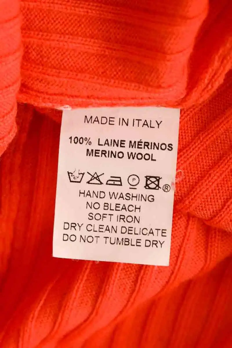 Top Courrèges Orange en Laine