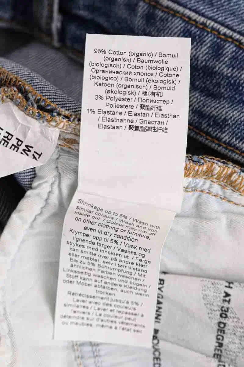 Jean droit Ganni Bleu en Coton