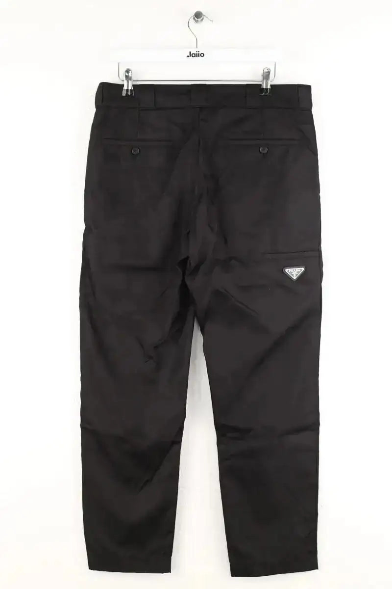 Pantalon slim Prada Noir en Polyamide