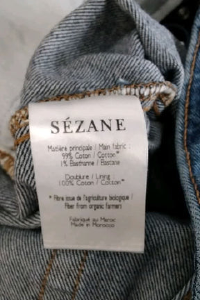 Jean droit Sézane  Bleu