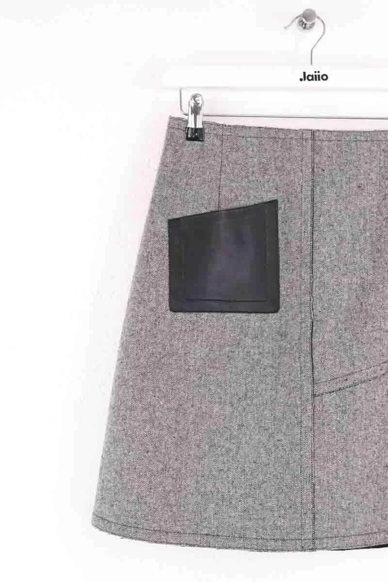 Jupe Sandro Gris en Laine