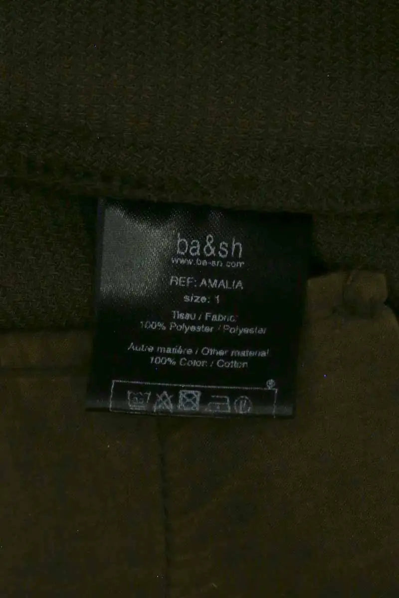 Pantalon slim Ba&Sh Kaki en Synthétique