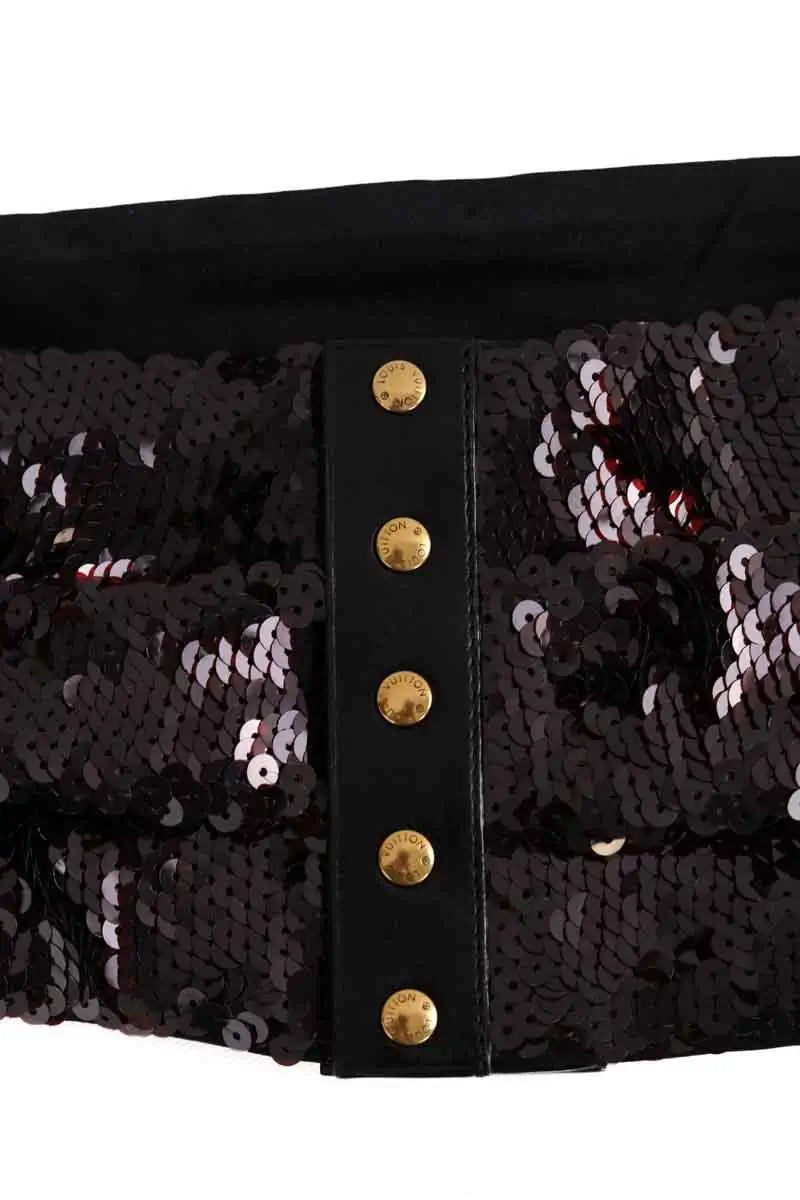 Top sans manche Louis Vuitton Marron en Paillettes