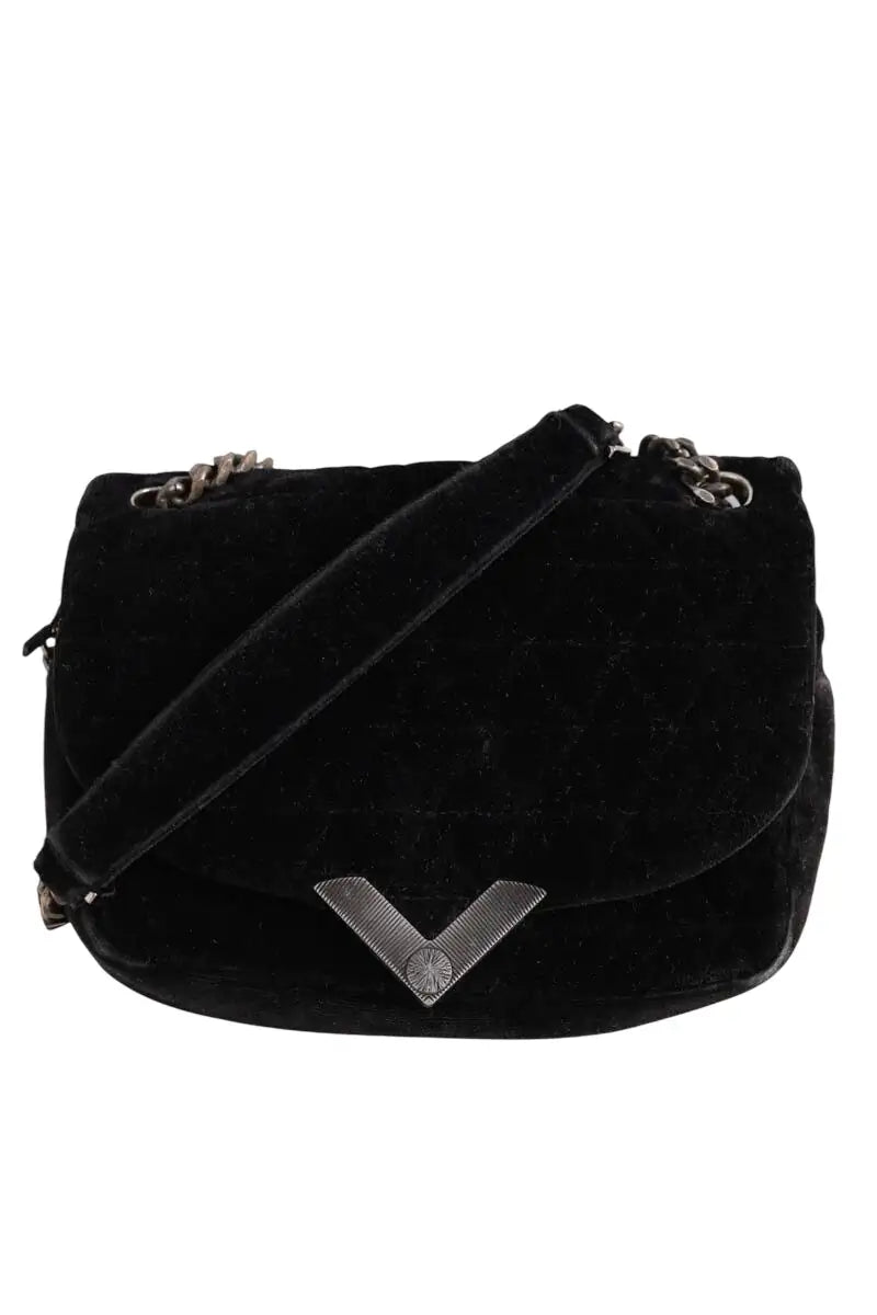 Sac à bandoulière The Kooples Noir en Velours - Seconde Main