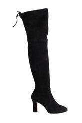 Bottes Stuart Weitzman Noir en Daim, taille 36 - Seconde Main