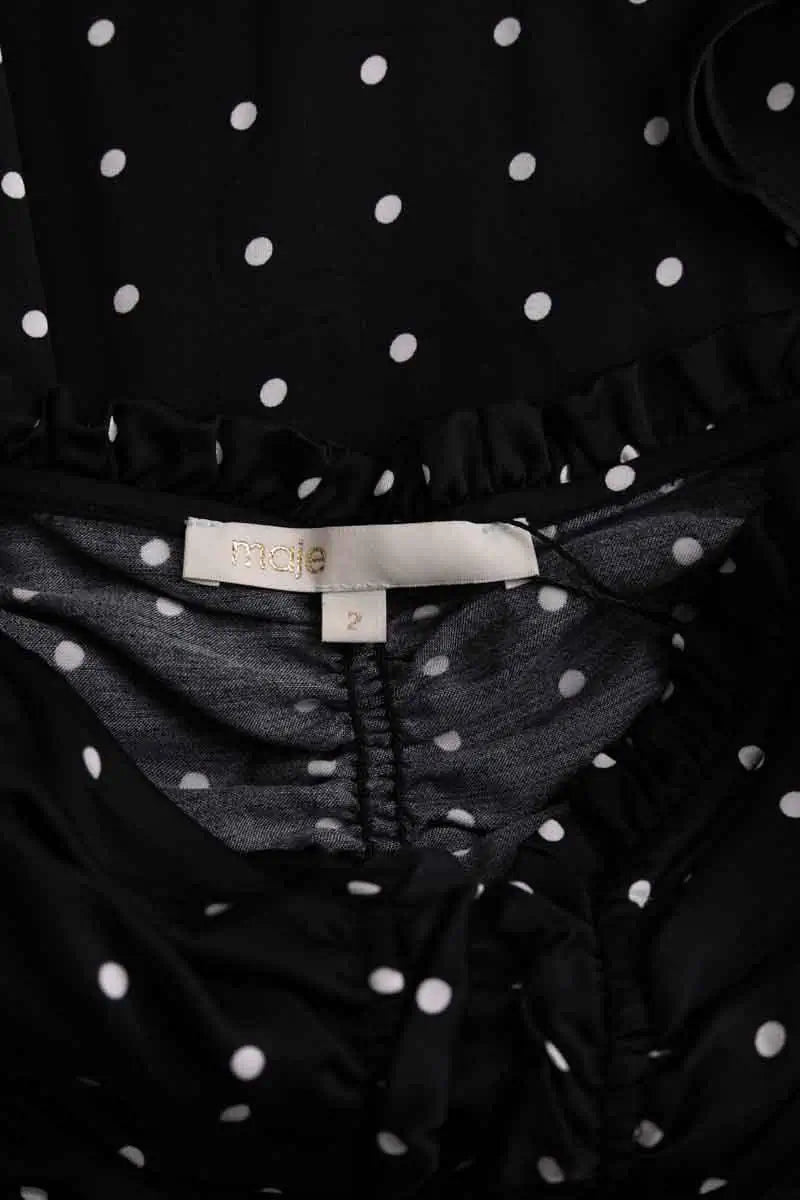 Robe Maje Noir en Viscose
