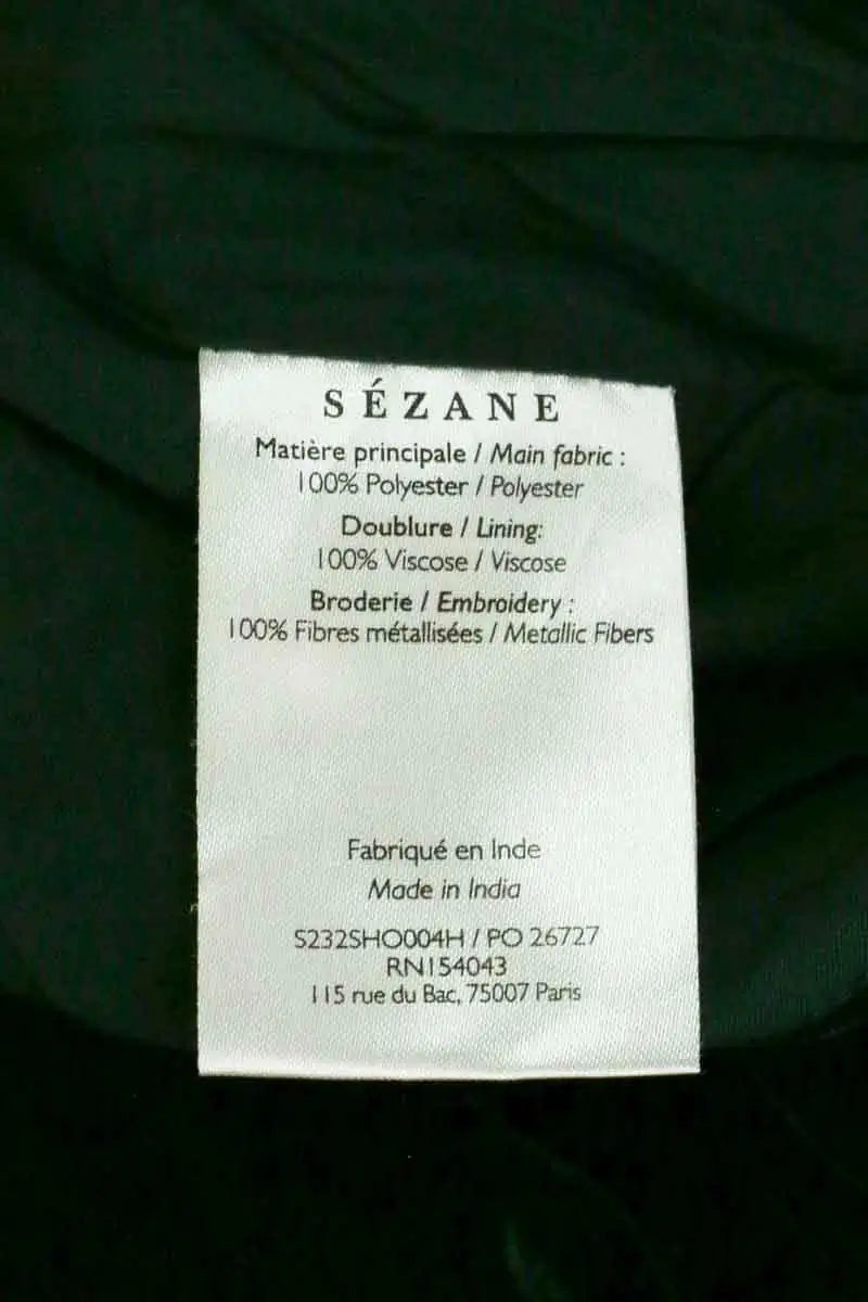 Mini short Sézane Vert en Coton