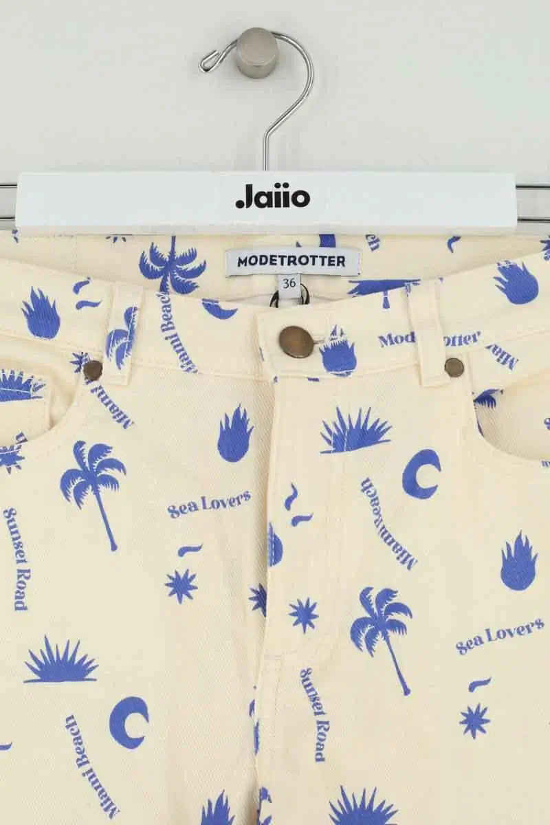 Jean droit Modetrotter Beige en Coton