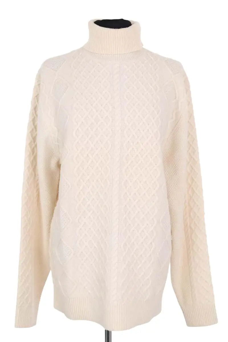 Pull Hackett Blanc en Laine, taille L - Seconde Main