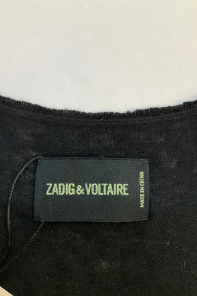 Top sans manche Zadig & Voltaire Noir en Cachemire