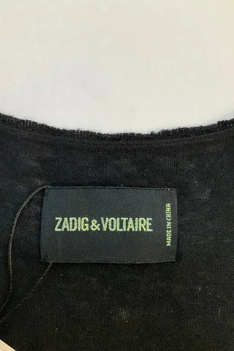 Top sans manche Zadig & Voltaire Noir en Cachemire