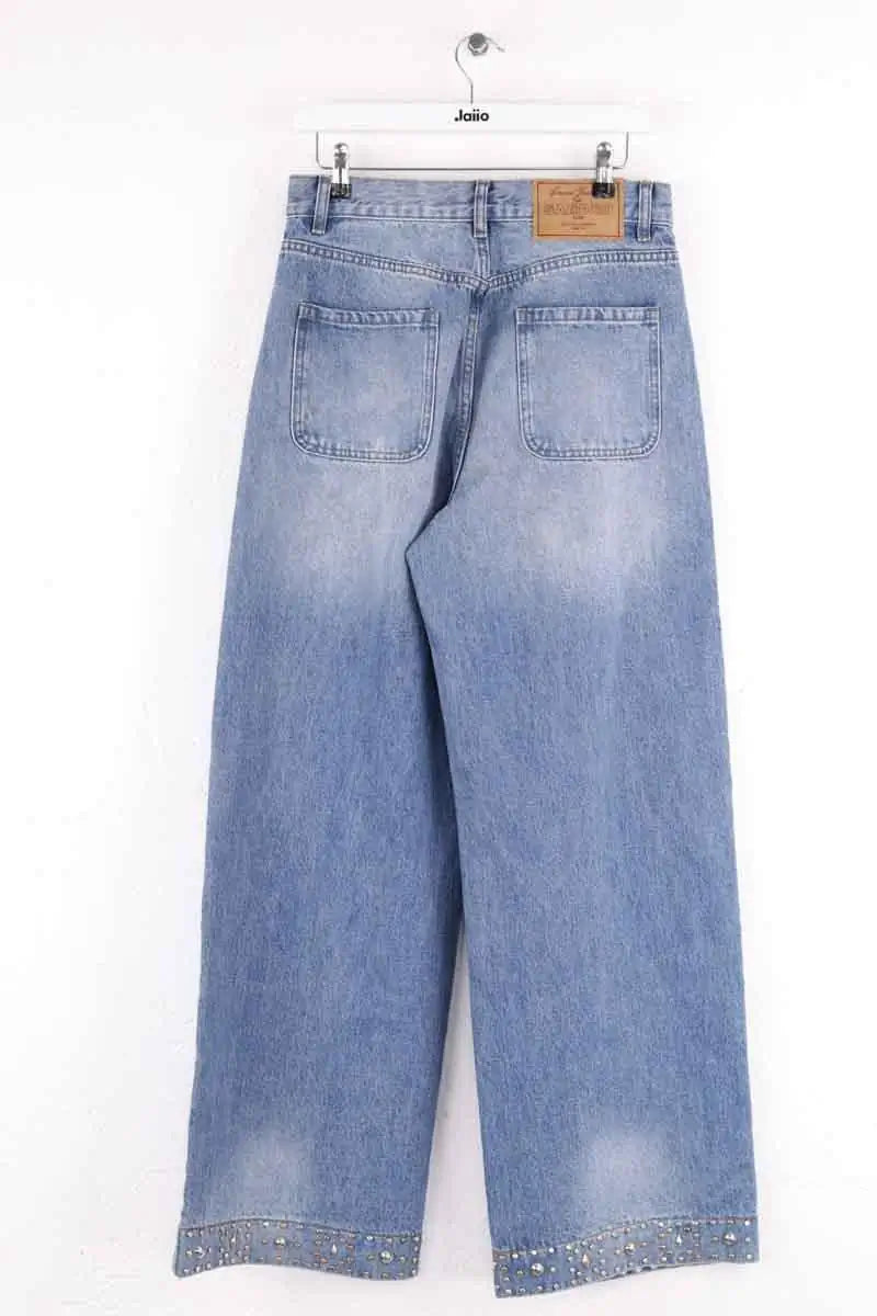 Jean large Sandro Bleu en Coton