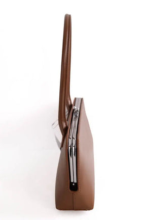 Sac porté épaule Jil Sander Goji Medium Camel en Cuir