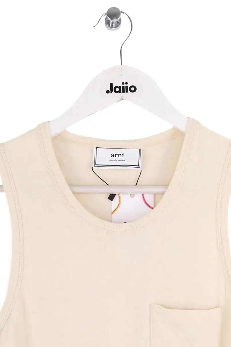 T-shirt Ami Ecru en Coton
