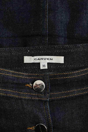 Mini jupe Carven Marine en Coton