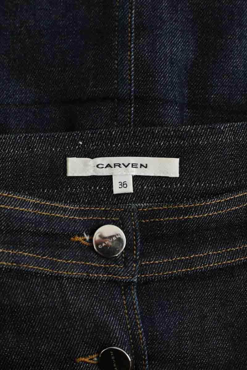 Mini jupe Carven Marine en Coton