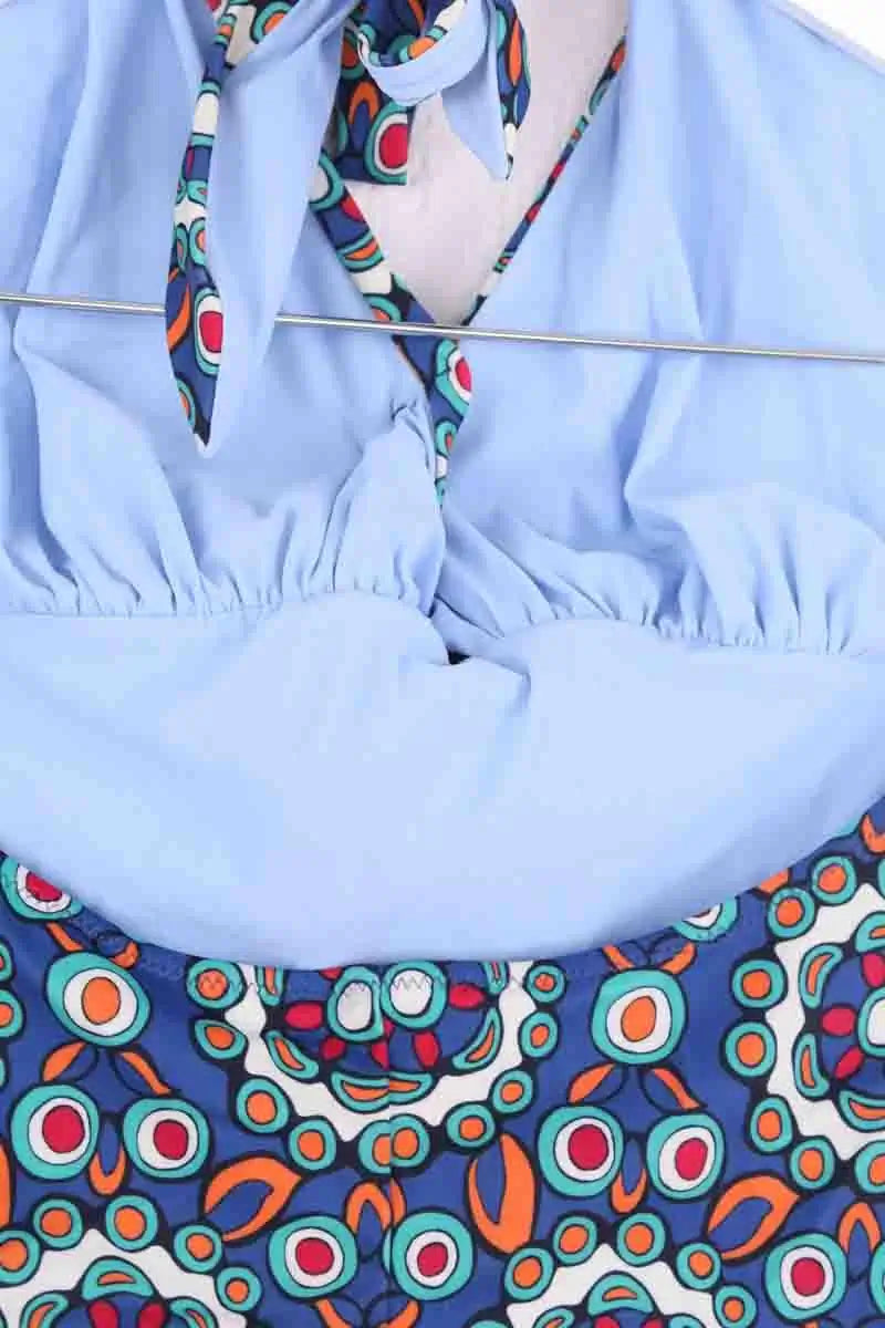 Maillot de bain Double Je Bleu en Synthétique