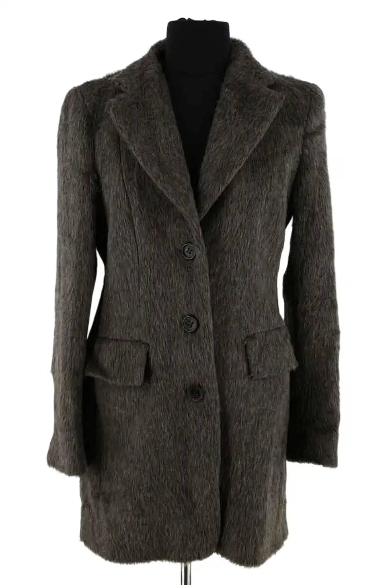 Manteau Max Mara Gris en Laine, taille S - Seconde Main