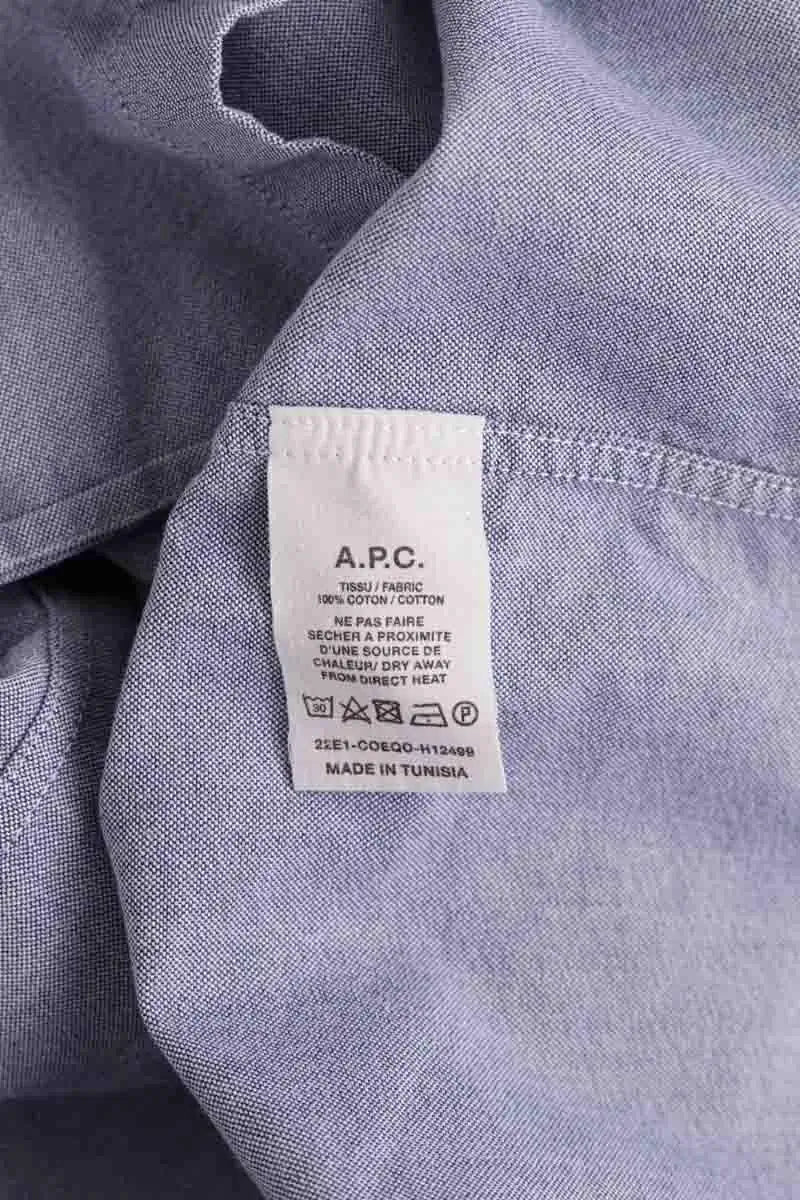 Chemise APC Bleu en Coton