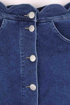Mini jupe Maje Jaron Bleu en Coton