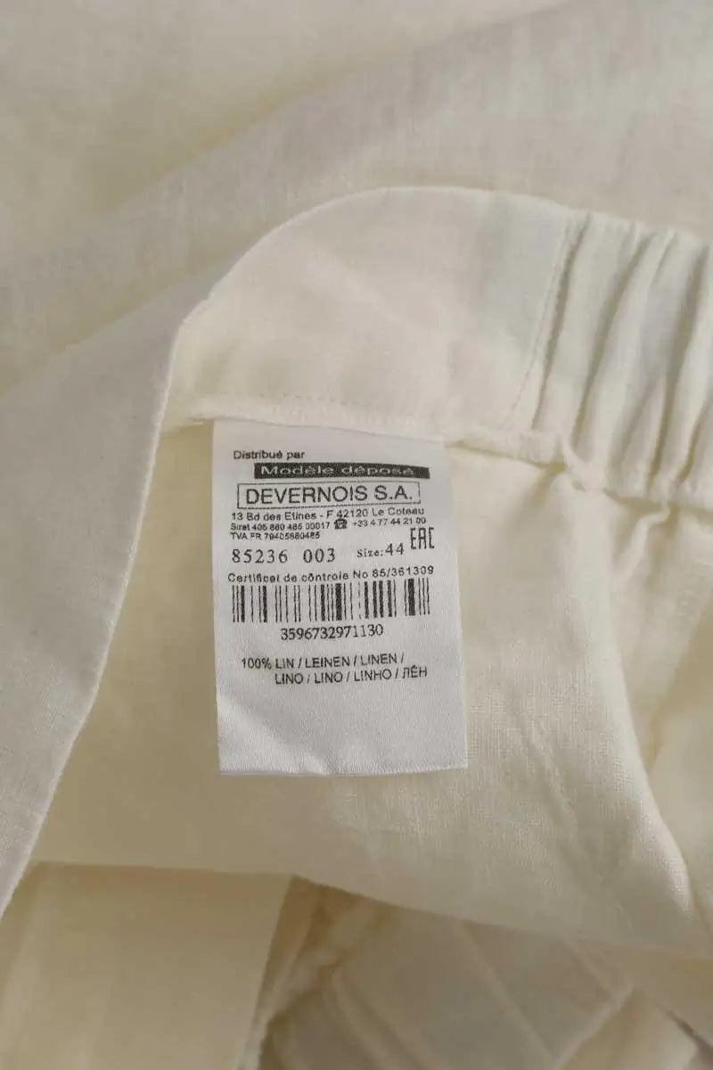 Pantalon droit Devernois  Blanc