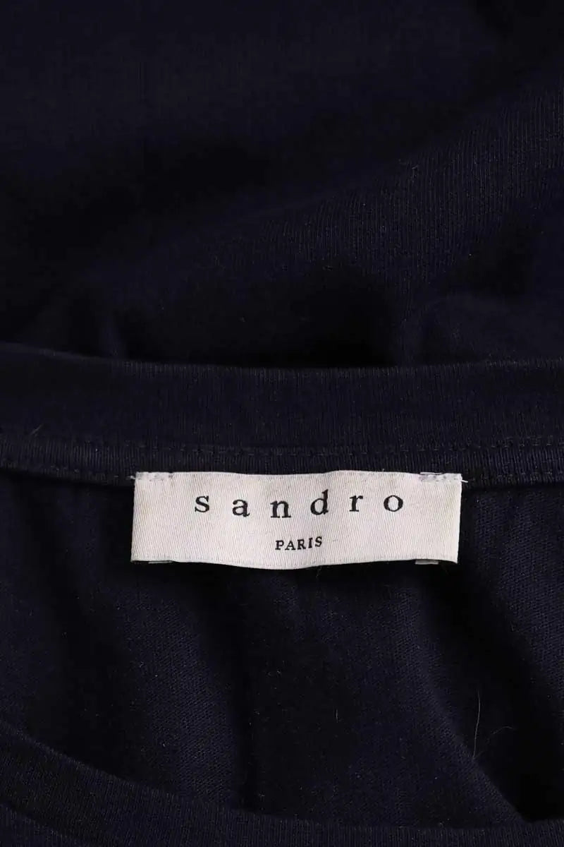T-shirt Sandro Marine en Coton