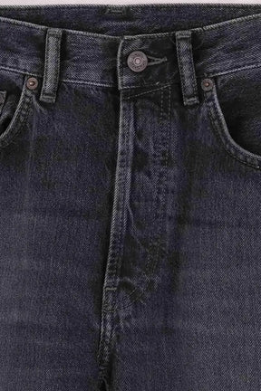 Jean droit Acne Studios Anthracite en Coton