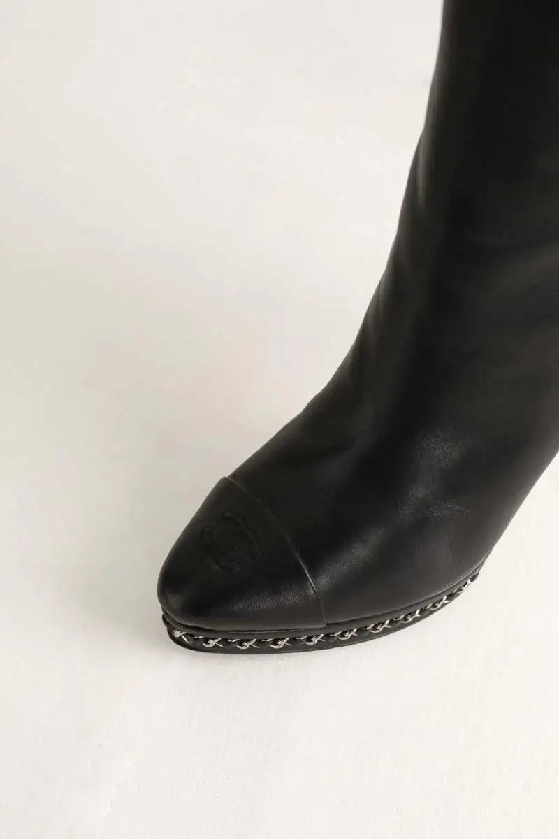 Bottes Chanel Noir en Cuir