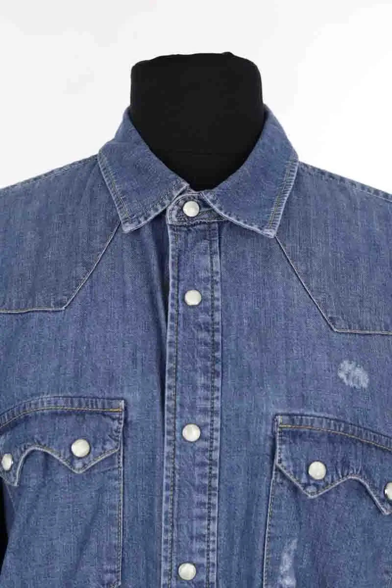 Chemise en jean  Sandro Bleu en Coton