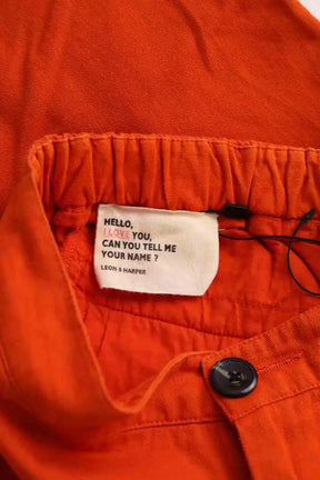 Pantalon Leon & Harper Orange en Coton