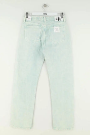 Jean droit Calvin Klein Bleu en Coton