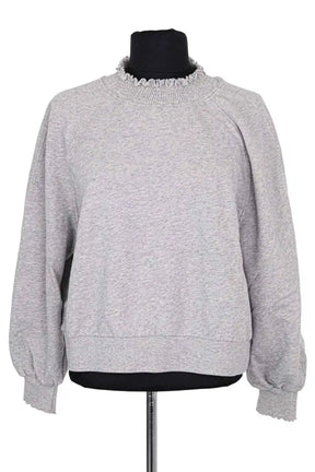 Sweatshirt Des Petits Hauts Gris en Coton, taille XS - Seconde Main