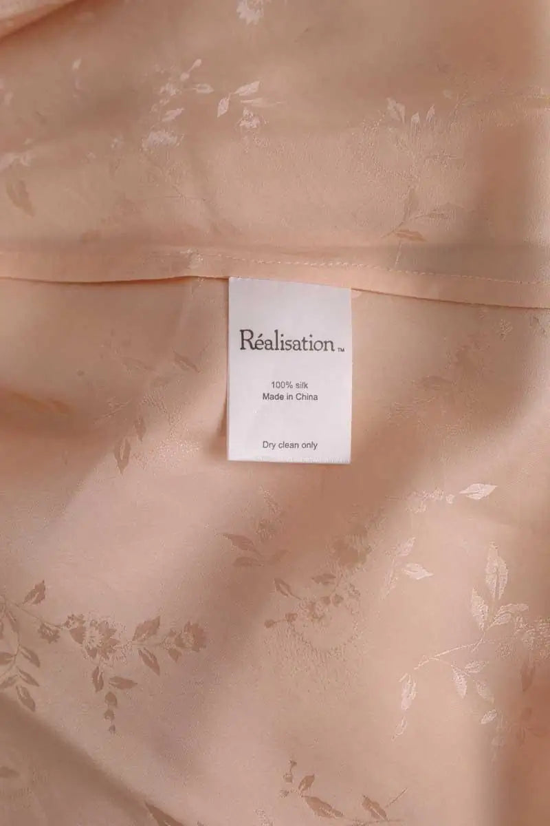 Robe Réalisation Beige en Soie