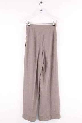 Pantalon large Emporio Armani Marron en Laine