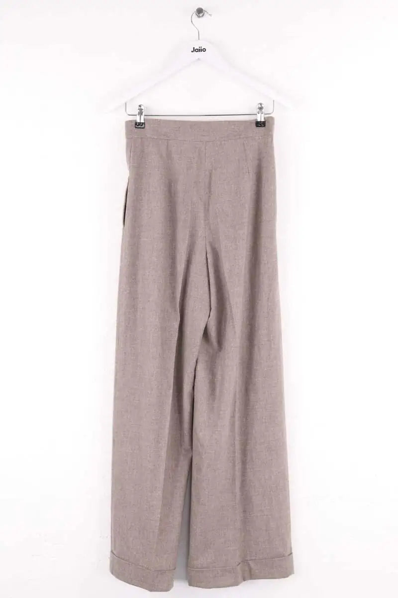 Pantalon large Emporio Armani Marron en Laine