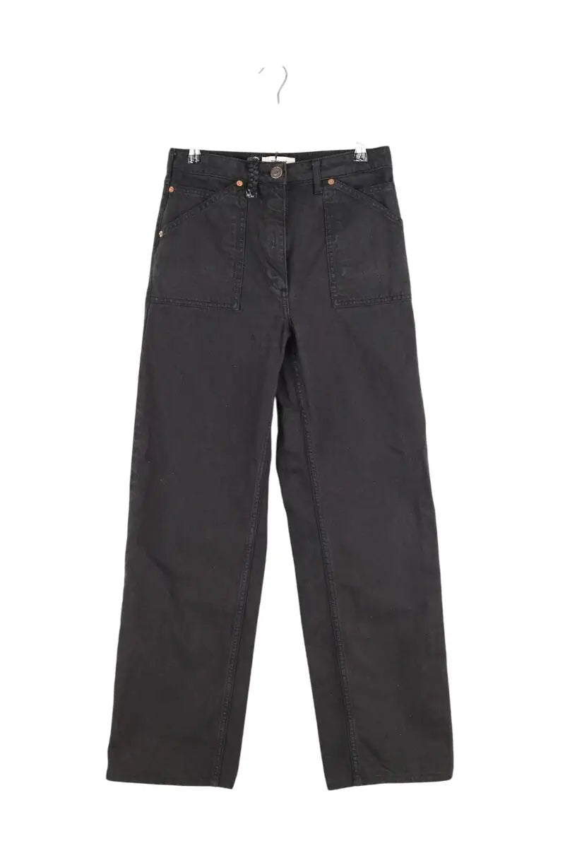 Jean large Tresse  Noir