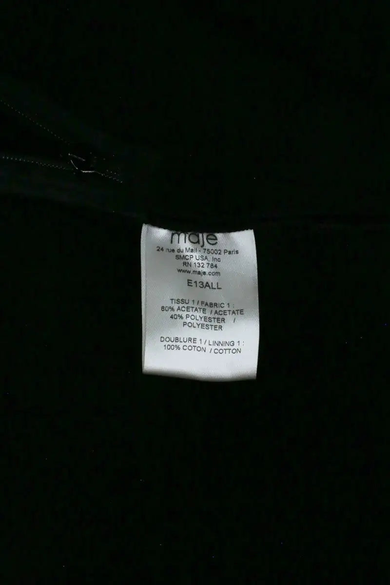 Robe Maje Noir en Synthétique