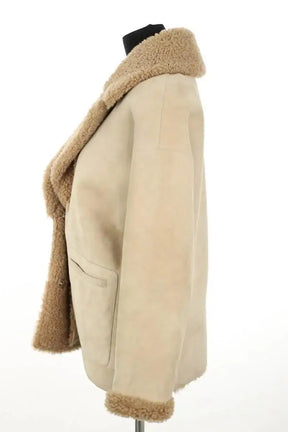 Manteau Ba&Sh Beige en Daim