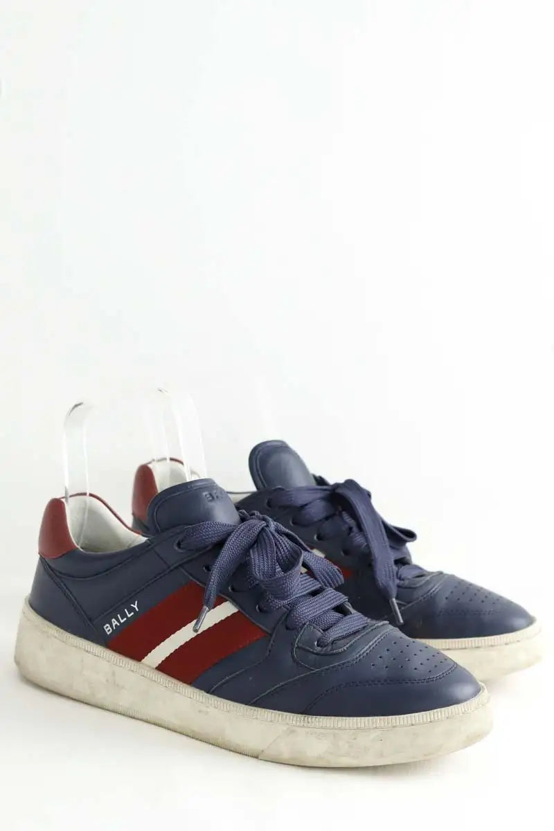 Baskets Bally Bleu en Cuir