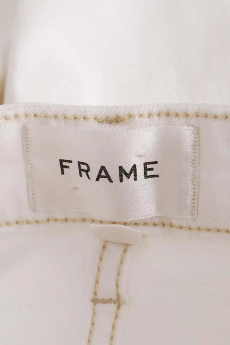 Jean droit Frame Blanc en Coton