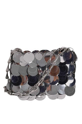 Sac porté épaule Paco Rabanne Sparkle nano Argent en Cuir - Seconde Main