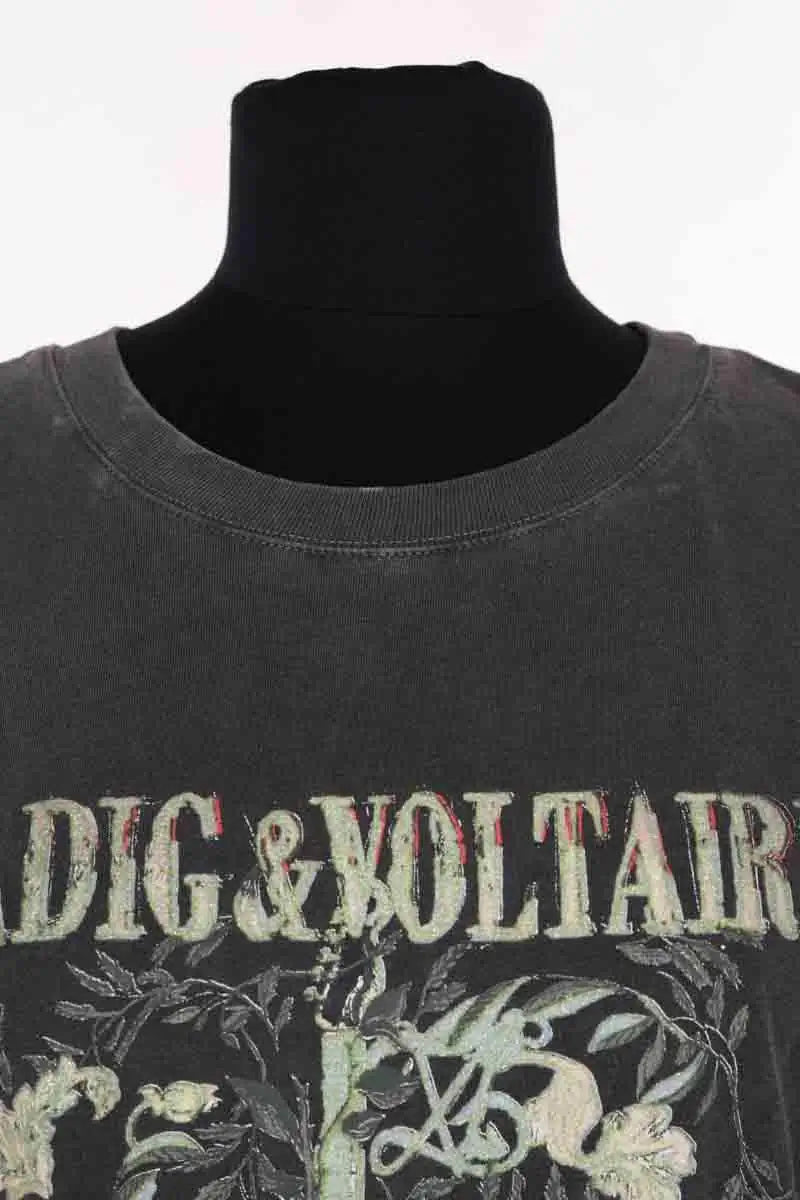 T-shirt Zadig & Voltaire Gris en Coton