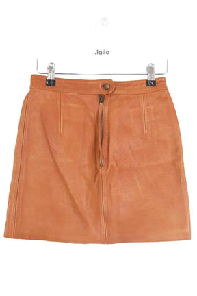 Mini jupe Aje Camel en Cuir
