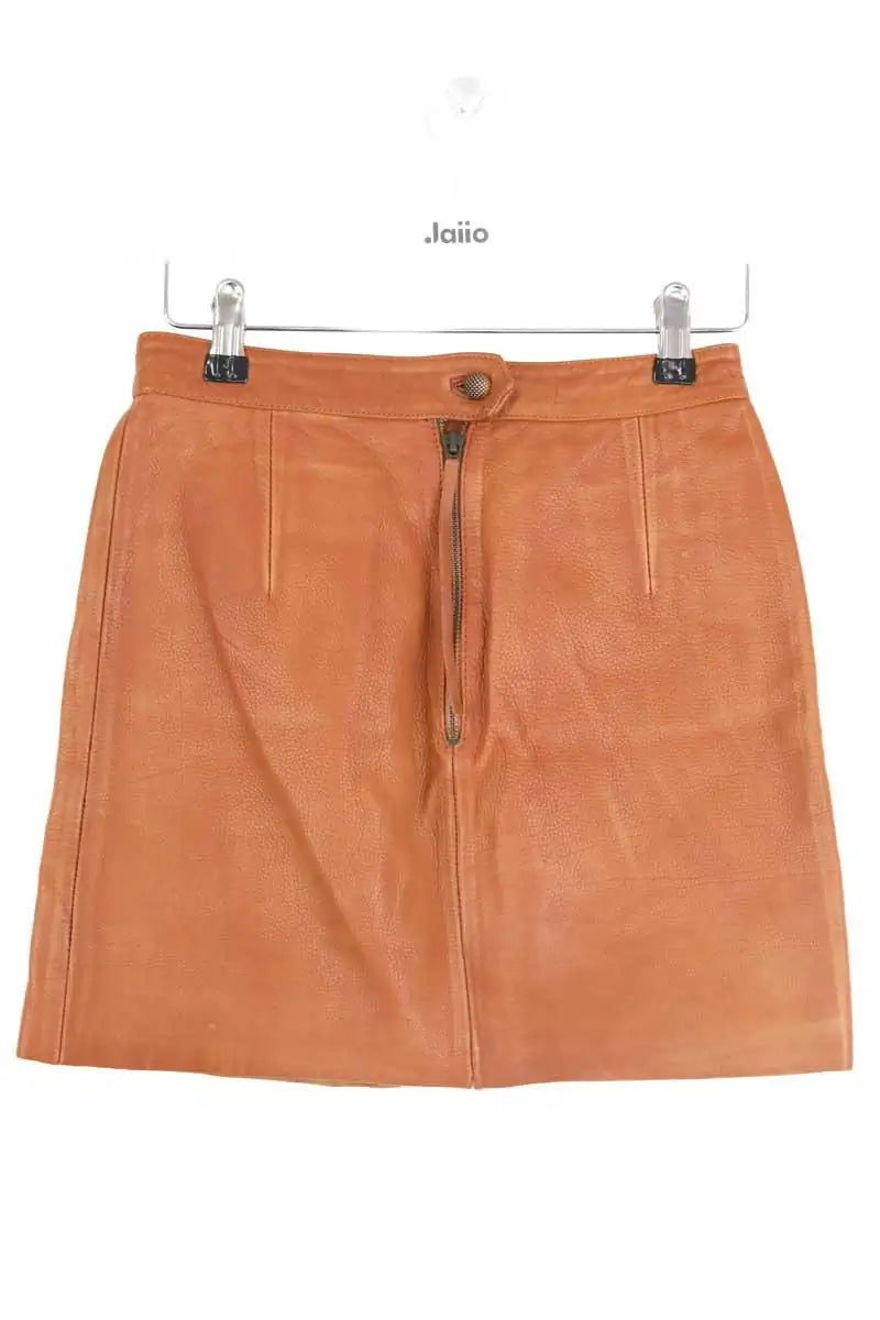 Mini jupe Aje Camel en Cuir
