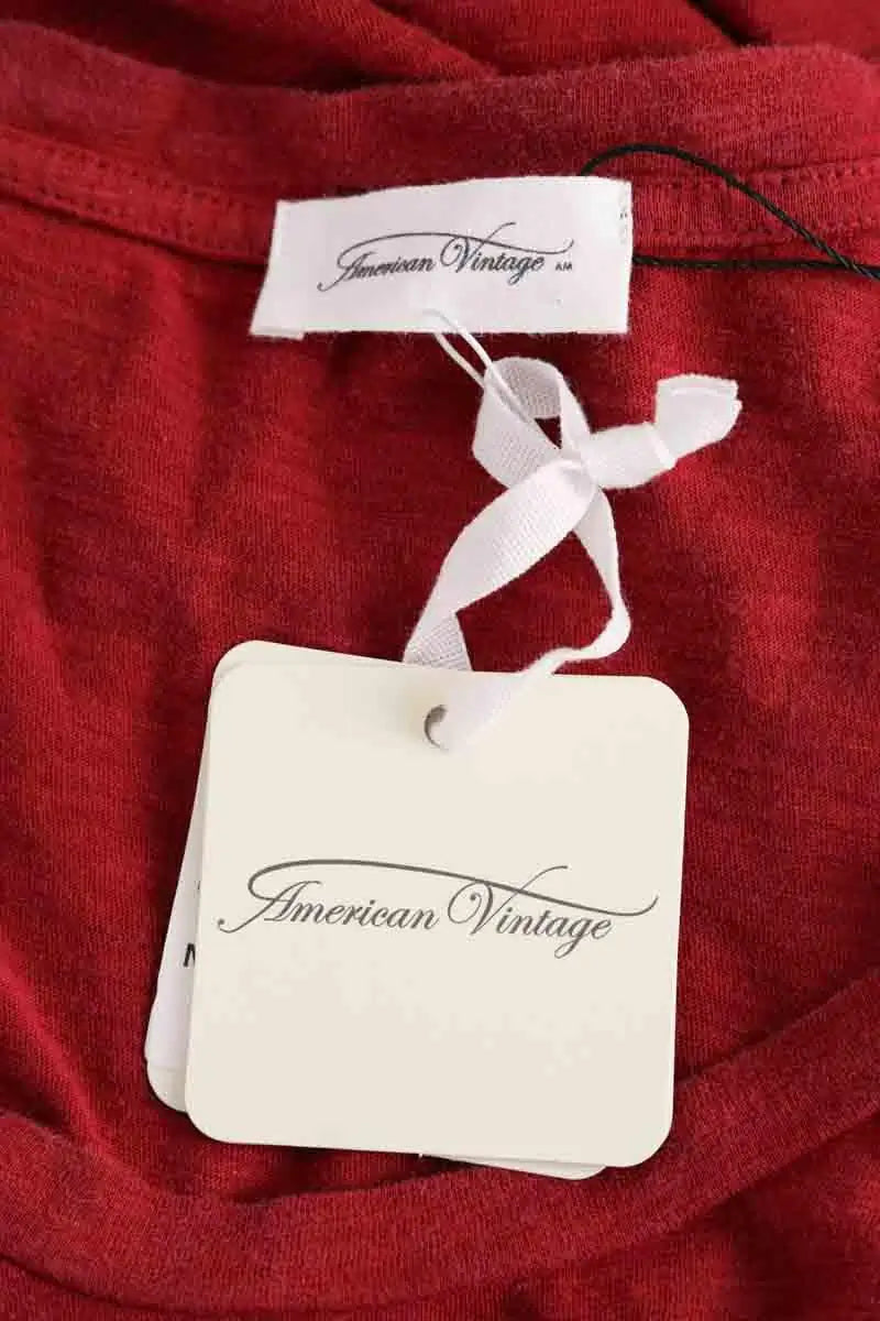 Top sans manche American Vintage Rouge en Coton